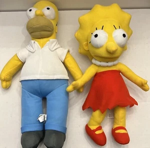 Homer And Lisa Simpson Toy Factory Plush - Picture 1 of 4