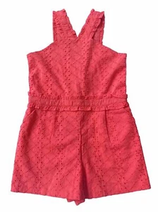 Girls Janie And Jack Red Eyelet American Romper Outfit Size 5 NWT $62 - Picture 1 of 5
