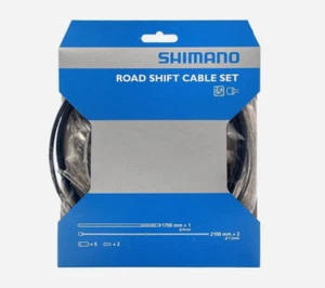 Juego de cables Shimano Road Gear interior de acero con exterior de polímero forrado en negro - Imagen 1 de 1
