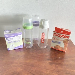 LOTE DE 3 TAPAS DE BIBERONES PLAYTEX NURGER + Forros 8oz Munchkins - Imagen 1 de 7