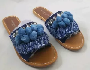 Kenneth Cole New York Osmond Pantoletten Sandalen Größe 9,5 blau [K78m] - Bild 1 von 5