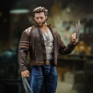 1/12 Male Wolverine Logan Brown Jacket PU Leather Coat Model Fit 6'' Figure Body - Picture 1 of 13