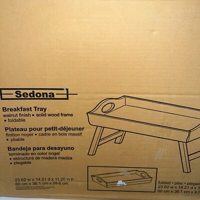 Winsome Sedona Bed Tray Curved Side, Foldable Legs, Large Handle - Image 1 of 4
