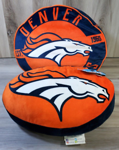 Northwest Cloud Pillow Set Denver Broncos  Set of 2 New Soft Oval Blue Orange