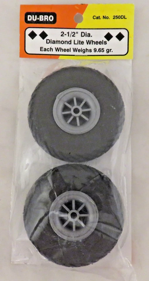 Du-bro 250DL 2.5 in Diamond Lite Airplane Wheels Tire NOS - Image 1 of 4