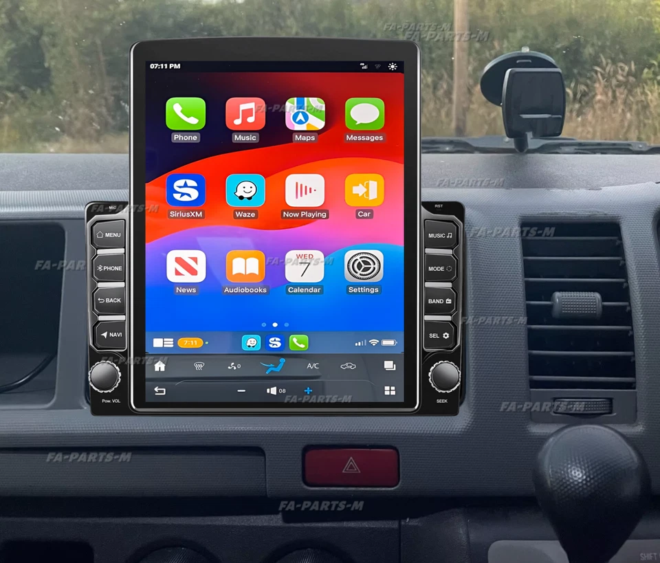 9.7英寸汽车收音机立体声适用于丰田Hiace 2006-2019安卓13 Carplay GPS播放器 — 第 1/4 张图片