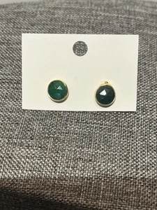Pendientes de oro Vermeil esmeralda nuevos - Imagen 1 de 3