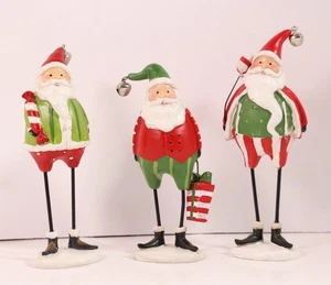Weihnachten Santa Metall Tischplatte Figuren (3) skurrile skurrile Dekor 6" - Bild 1 von 6
