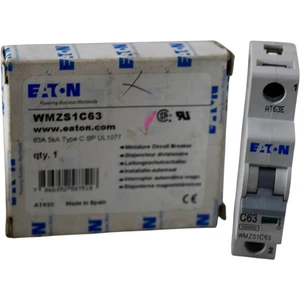 NUOVO interruttore Eaton WMZS1C63 63A 1P tipo C UL 489 277V 10kA DIN - Foto 1 di 3