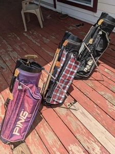 Rare Ping Stand Bags Iridescent Purple, Plaid, Black & BECU B60 **PICK UP ONLY** - Picture 1 of 19