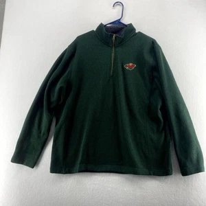 NHL Minnesota Wild Fleece Quarter Zip Farbe Grün Herren Größe L - Bild 1 von 9