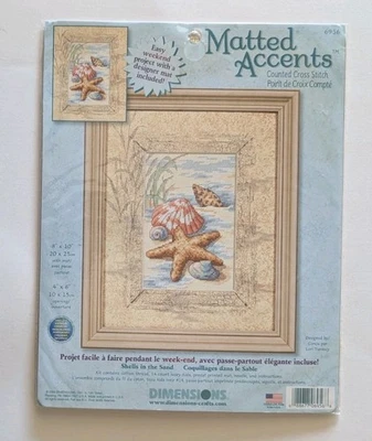 Kit de detalles mate punto de cruz contado nuevas dimensiones 6956 conchas en la arena Foto 1 de 3