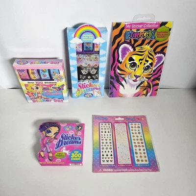 Lote de 5 livros adesivos colecionáveis de Lisa Frank. Novo. - Imagem 1 de 4