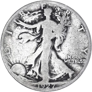 1927 S Walking Liberty Half Dollar 90% Silver Good GD See Pics X746 - Picture 1 of 3