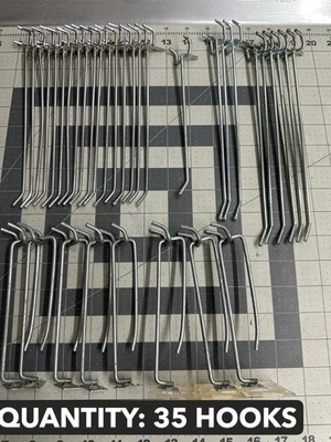 35-PACK LOT LIGHT DUTY Pegboard Hooks 5 6 7 & 8" In Organizer Garage Retail - Image 1 of 4