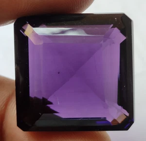AAA+ Large Purple Amethyst 85.3 Ct. Square Cut Loose Gemstone for Ring & Pendant - Picture 1 of 6