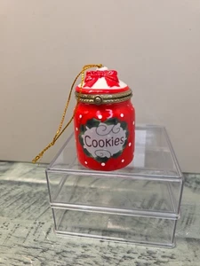 Weihnachtsbaum Porzellan Überraschung Ornament Scharnier Schmuck Keksdose  - Bild 1 von 6