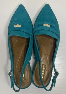 Talbots Woman’s SCARLET SUEDE SLINGBACK FLATS Size 6.5 NWOB NEW - Picture 1 of 4
