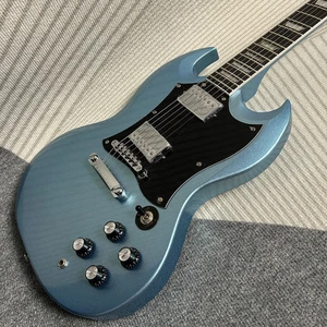 Electric Guitar Mahogany Body Metallic Blue  Rosewood Fingerboard High Quality - Picture 1 of 5