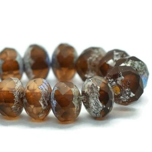 0678, cerveza de raíz/acabado plata antigua n AB, 3x5 mm rondelle, 15 cuentas, (ron3-33) - Imagen 1 de 1