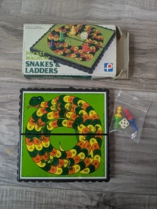 Vintage Boxed Pocket Magnetic Snakes & Ladders Travel Board Games Portable - Picture 1 of 9
