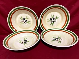 Williams Sonoma Olive Grove Set Of 4 Pasta Bowls 9 3/4" Portugal - Picture 1 of 2