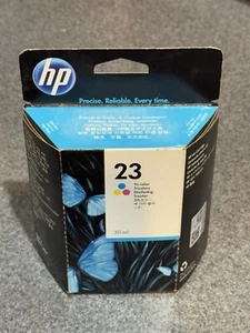 HP 23 Tri-Color Genuine Ink Cartridge C1823D, 30ml Expired July 2013 Unopened - Photo 1/2
