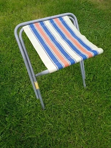 Vintage,Klappbarer Angelhocker,Tragbarer Stuhl,Camping,Picknick,Festival,Retro - Bild 1 von 12