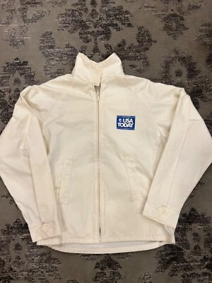 CHAQUETA DELANTERA CREMALLERA ALGODÓN USA Today News rara de colección años 70 talla l  Foto 1 de 4