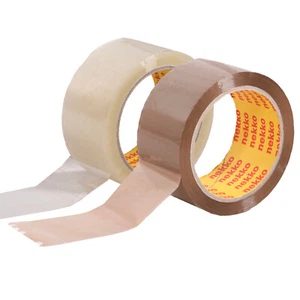 nekko 12-288 LEISE Klebeband Packband Paketband 50mm x 66m Transparent Braun - Bild 1 von 5
