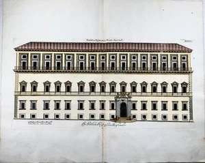 1676 G. B. Falda, Papstpalast in Monte Quirinali, Doppelfolio, Architektur - Bild 1 von 1