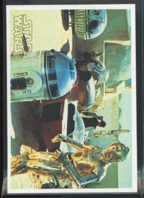 R2-D2 C-3PO 1977 Topps Yamakatsu Star Wars Large The Droids Are Reunited C5 - Image 1 of 2