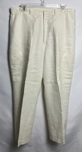 J.Khaki Women 100% Linen Dress Pants Lined Ivory Size 16 - Picture 1 of 4