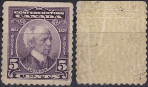 Canada 1927 5 c Sir Wilfrid Laurier Sc-144 Violet MLH OG #Br11 - US-SELLER - Picture 1 of 1