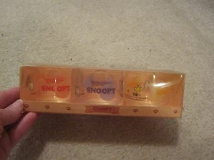 Snoopy Woodstock mini glass set of 3 shot glasses Japan RARE new in package - Bild 1 von 8