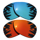 Ice Blue&Orange Red Replacement Lenses for-Oakley Feedback OO4079 Polarized