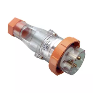 Clipsal 66 Series Round 4 Pin 63A Straight Plug Electric Orange | 66P463-EO - Picture 1 of 1