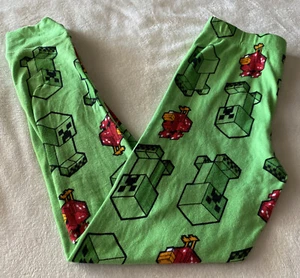 Minecraft Jungen grüne Creeper rote Ente kuschelige Passform Pyjamahose 10 - Bild 1 von 7