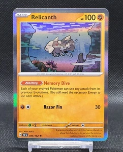 Relicanth 084/162 - SV05: Temporal Forces (TEF) Rare Holo Pokemon - Picture 1 of 4