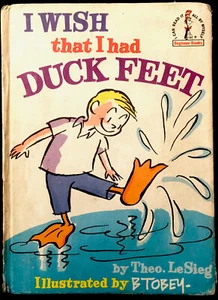I WISH I HAD DUCK FEET ~ LeSieg ~ Vintage Matte Children's Beginning Reader Book - Picture 1 of 4