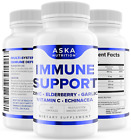 Immune System Booster Support - Vitamin C, Elderberry, Zinc, Echinacea, Garlic