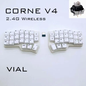 CORNE V4 2.4G Wireless Split Ergonomic Mechanical Keyboard 46 Key Hot-Swap - Picture 1 of 20