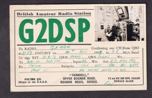 Sussex BOGNOR Radio QSL Karte G2DSP 1947 - Bild 1 von 2