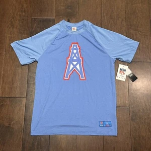 NFL Vintage Marks Mens Houston Oilers T Shirt Blue Small NWT Retail $35 Stretch - Picture 1 of 9