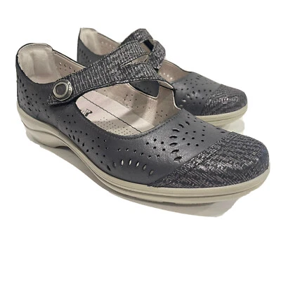 Женские туфли ROMIKA Cassie 55 угольно-черные кожаные Mary Jane размер 39 8-8,5 б/у в отличном состоянии - Изображение 1 из 4