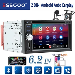 2 DIN Autoradio Carplay Android Auto Mit Kamera MIK CD DVD FM RDS 3USB Bluetooth - Bild 1 von 16