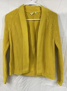 Gap Kids Girls Yellow Cardigan Sweater XL Heavy Material - Picture 1 of 3