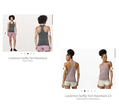 🌸Spring Cleaning🌸 Lululemon Bundle (2) Swiftly Tank Top Mauve/ Metallic Blk 10 — 第 1/4 张图片
