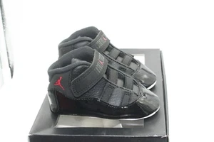 Air Jordan Retro 11 Gift Pack 72-10 Size 3c Soft Sole Black Gym Red - Picture 1 of 11
