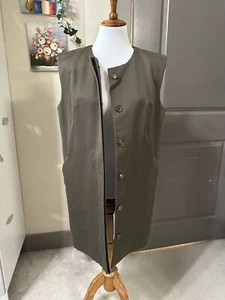 Dries Van Noten Jacket Vest Sleeveless Combat Green Sz 42 US L - Picture 1 of 11
